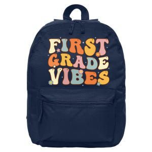 Back To School First Grade Vibes Student Teacher Women 16 in Basic Backpack