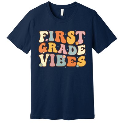 Back To School First Grade Vibes Student Teacher Women Premium T-Shirt