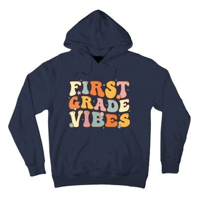 Back To School First Grade Vibes Student Teacher Women Tall Hoodie