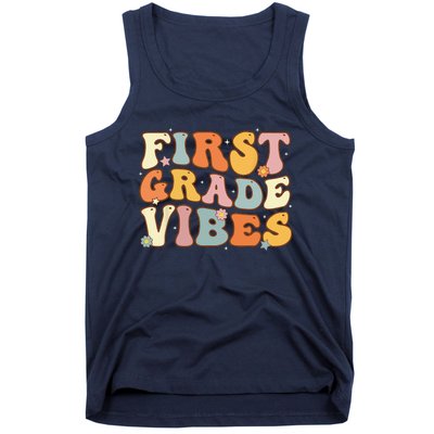 Back To School First Grade Vibes Student Teacher Women Tank Top