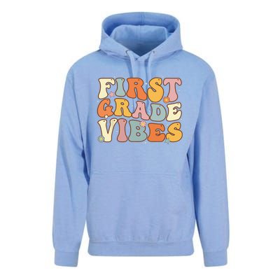 Back To School First Grade Vibes Student Teacher Women Unisex Surf Hoodie