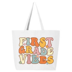 Back To School First Grade Vibes Student Teacher Women 25L Jumbo Tote