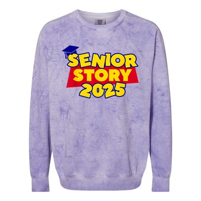 Back To School 2025 Grade Senior 2025 Story Class Of 2025 Colorblast Crewneck Sweatshirt