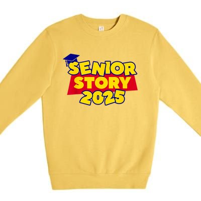 Back To School 2025 Grade Senior 2025 Story Class Of 2025 Premium Crewneck Sweatshirt