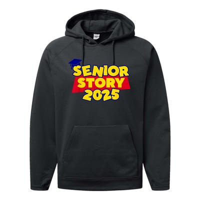 Back To School 2025 Grade Senior 2025 Story Class Of 2025 Performance Fleece Hoodie