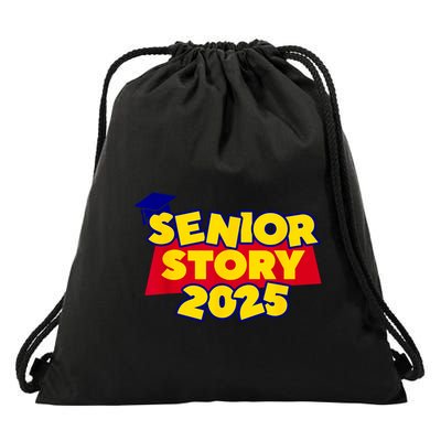 Back To School 2025 Grade Senior 2025 Story Class Of 2025 Drawstring Bag