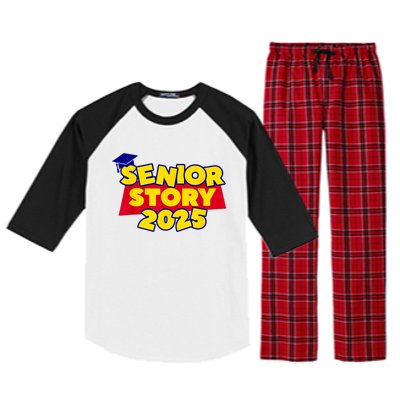 Back To School 2025 Grade Senior 2025 Story Class Of 2025 Raglan Sleeve Pajama Set