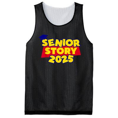 Back To School 2025 Grade Senior 2025 Story Class Of 2025 Mesh Reversible Basketball Jersey Tank