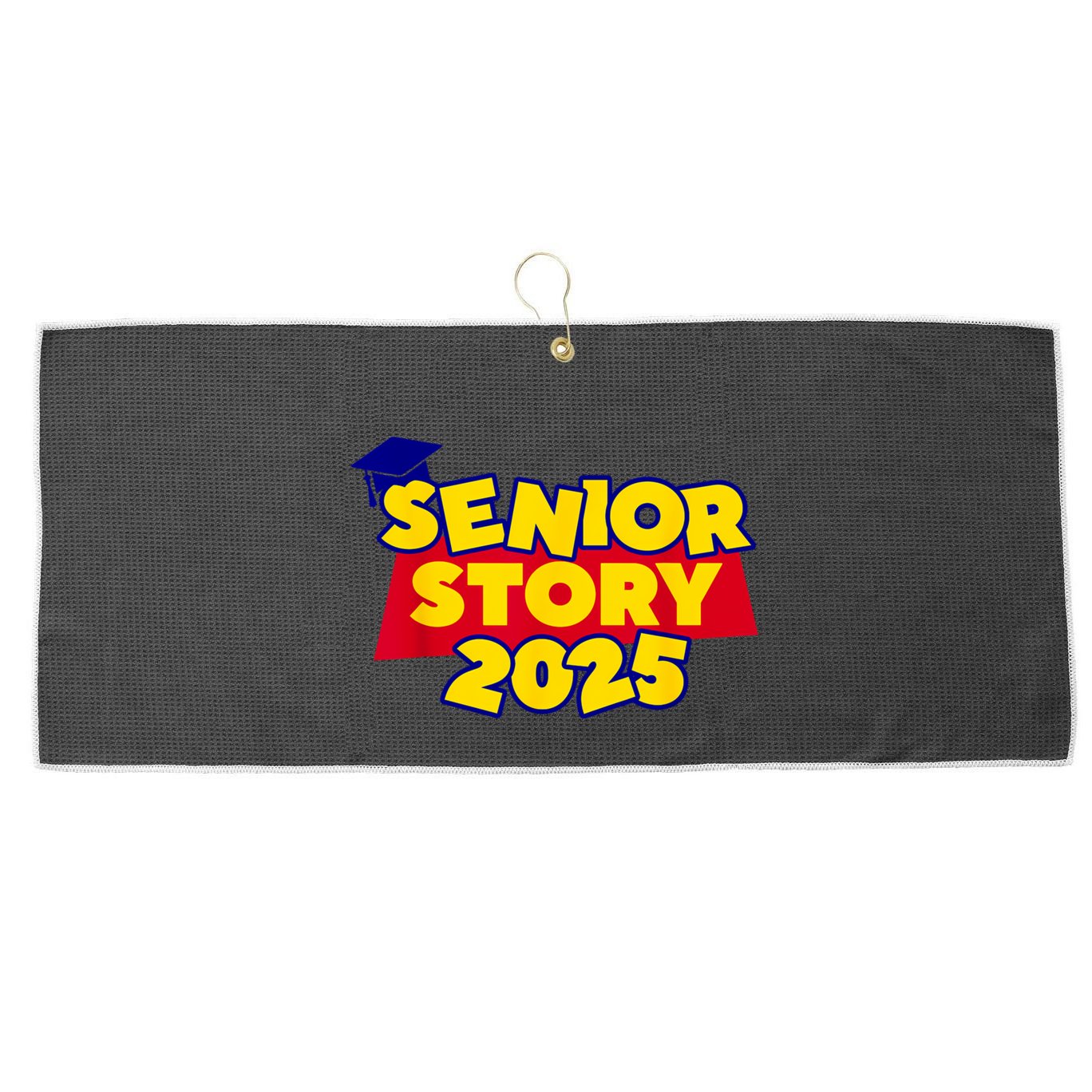 Back To School 2025 Grade Senior 2025 Story Class Of 2025 Large Microfiber Waffle Golf Towel