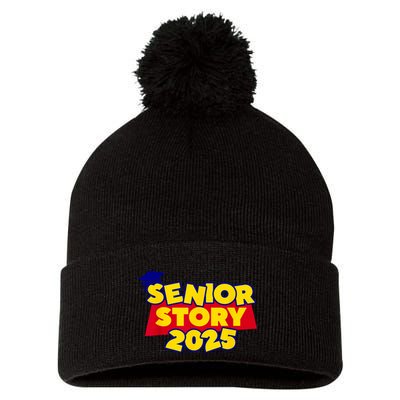 Back To School 2025 Grade Senior 2025 Story Class Of 2025 Pom Pom 12in Knit Beanie
