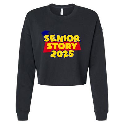 Back To School 2025 Grade Senior 2025 Story Class Of 2025 Cropped Pullover Crew