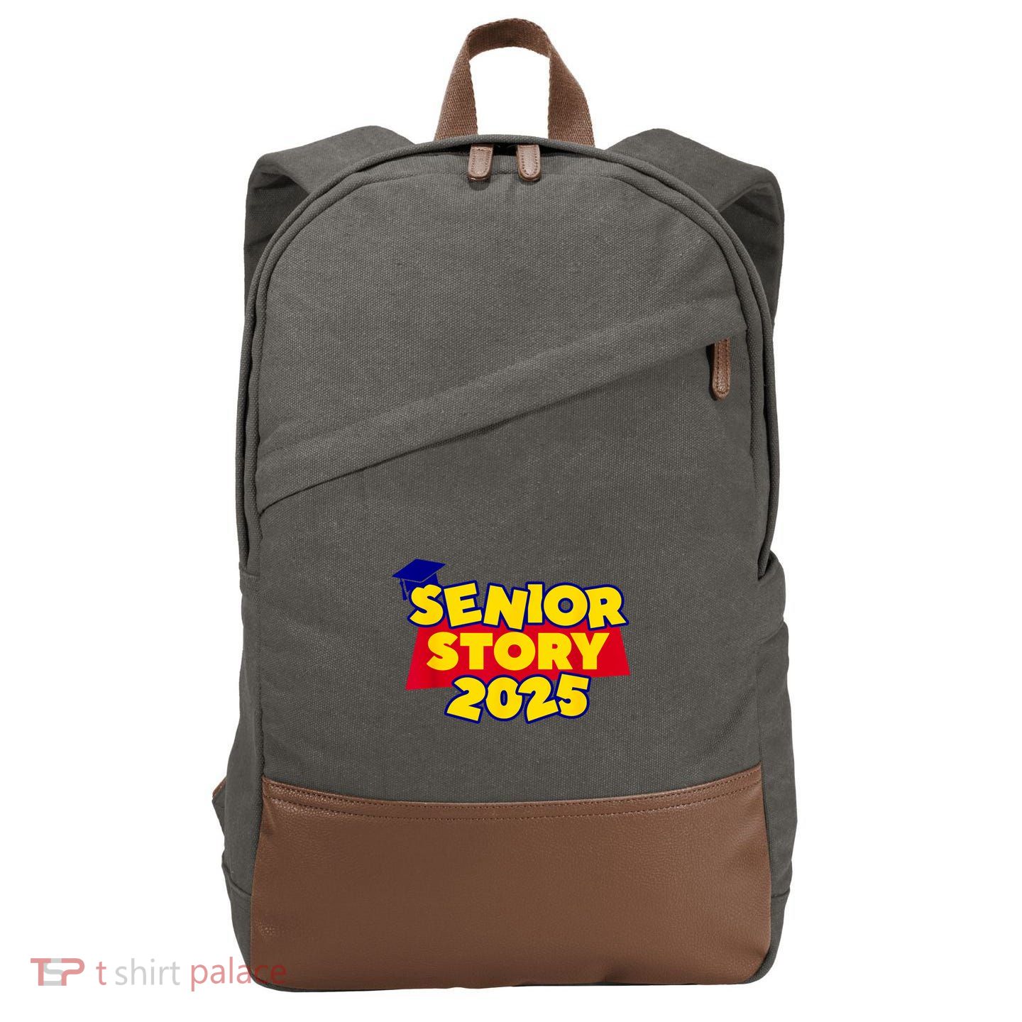 Back To School 2025 Grade Senior 2025 Story Class Of 2025 Cotton Canvas Backpack