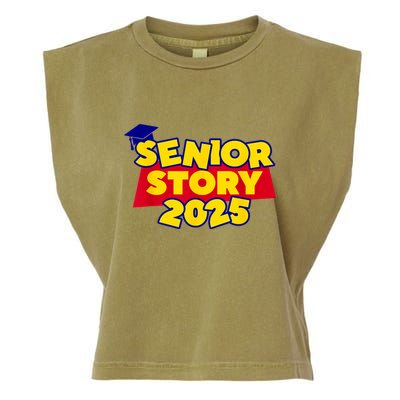 Back To School 2025 Grade Senior 2025 Story Class Of 2025 Garment-Dyed Women's Muscle Tee