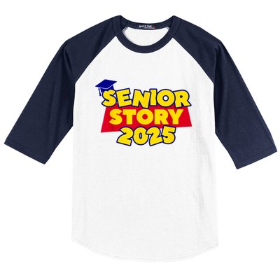 Back To School 2025 Grade Senior 2025 Story Class Of 2025 Baseball Sleeve Shirt