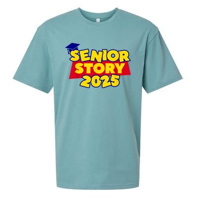 Back To School 2025 Grade Senior 2025 Story Class Of 2025 Sueded Cloud Jersey T-Shirt