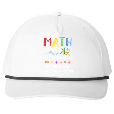 Back To School Math Is Not A Spectator Sport Math Teacher Gift Snapback Five-Panel Rope Hat