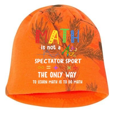 Back To School Math Is Not A Spectator Sport Math Teacher Gift Kati - Camo Knit Beanie