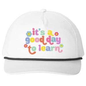 Back To School Motivational It's A Good Day To Learn Teacher Snapback Five-Panel Rope Hat