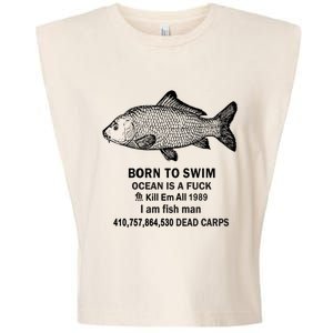 Born To Swim Ocean Is A Fuck Kill Em All 1989 Garment-Dyed Women's Muscle Tee