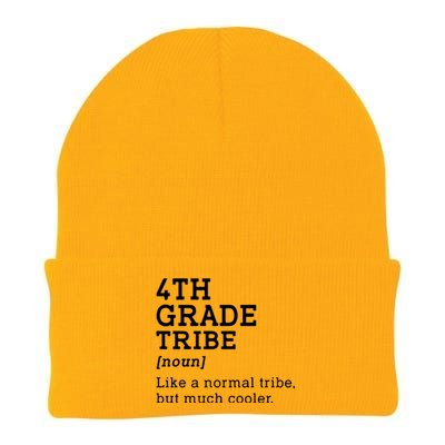 Back To School 4th Grade Tribe Teacher Fourth Grade Team Gift Knit Cap Winter Beanie