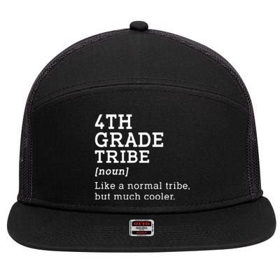 Back To School 4th Grade Tribe Teacher Fourth Grade Team Gift 7 Panel Mesh Trucker Snapback Hat