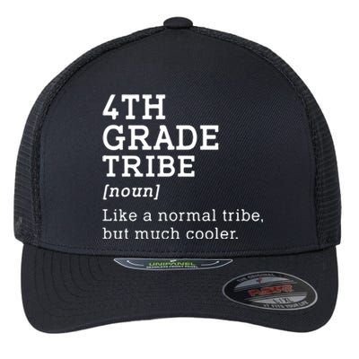 Back To School 4th Grade Tribe Teacher Fourth Grade Team Gift Flexfit Unipanel Trucker Cap