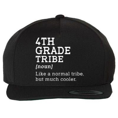 Back To School 4th Grade Tribe Teacher Fourth Grade Team Gift Wool Snapback Cap