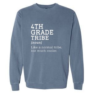 Back To School 4th Grade Tribe Teacher Fourth Grade Team Gift Garment-Dyed Sweatshirt