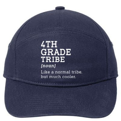 Back To School 4th Grade Tribe Teacher Fourth Grade Team Gift 7-Panel Snapback Hat