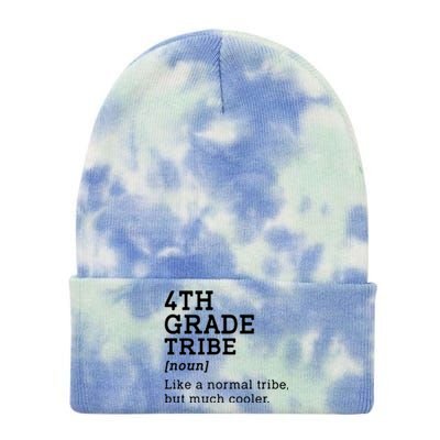 Back To School 4th Grade Tribe Teacher Fourth Grade Team Gift Tie Dye 12in Knit Beanie