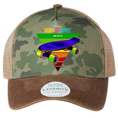Born To Skate Ride To Live Legacy Tie Dye Trucker Hat