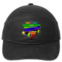 Born To Skate Ride To Live 7-Panel Snapback Hat