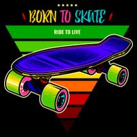 Born To Skate Ride To Live 7-Panel Snapback Hat