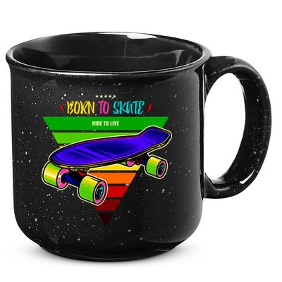 Born To Skate Ride To Live 15oz Campfire Ceramic Mug