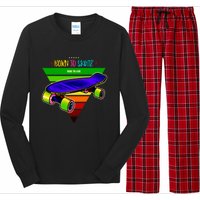 Born To Skate Ride To Live Long Sleeve Pajama Set