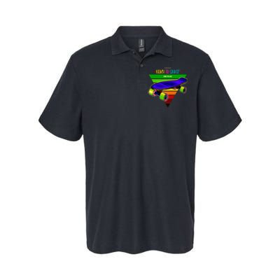 Born To Skate Ride To Live Softstyle Adult Sport Polo