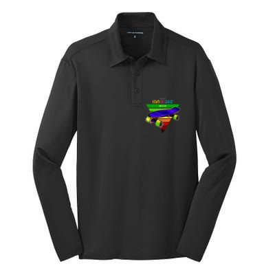 Born To Skate Ride To Live Silk Touch Performance Long Sleeve Polo