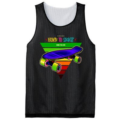 Born To Skate Ride To Live Mesh Reversible Basketball Jersey Tank