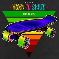 Born To Skate Ride To Live Golf Towel