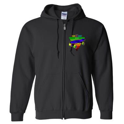 Born To Skate Ride To Live Full Zip Hoodie
