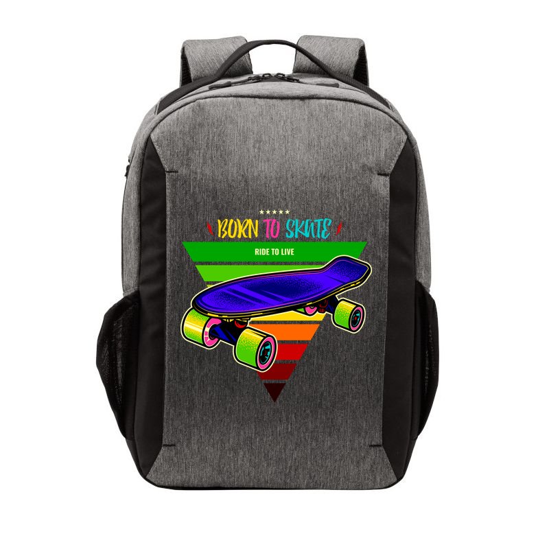 Born To Skate Ride To Live Vector Backpack