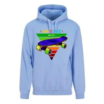 Born To Skate Ride To Live Unisex Surf Hoodie