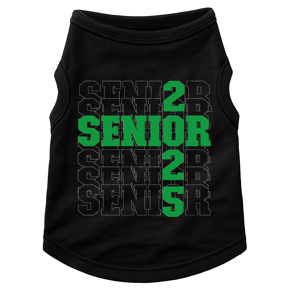 Back To School Officially A Senior Green Senior 2025 Doggie Tank