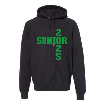 Back To School Officially A Senior Green Senior 2025 Premium Hoodie