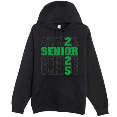 Back To School Officially A Senior Green Senior 2025 Premium Pullover Hoodie