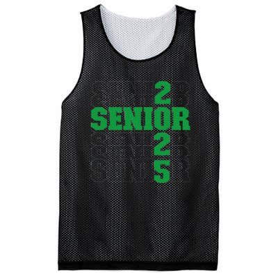 Back To School Officially A Senior Green Senior 2025 Mesh Reversible Basketball Jersey Tank