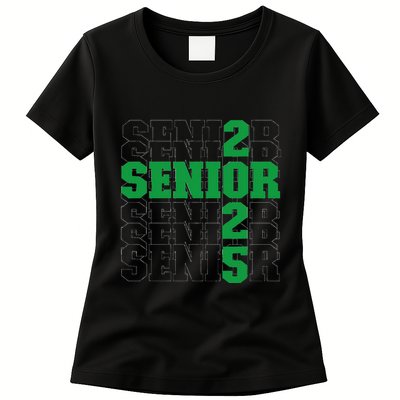 Back To School Officially A Senior Green Senior 2025 Womens T-Shirt