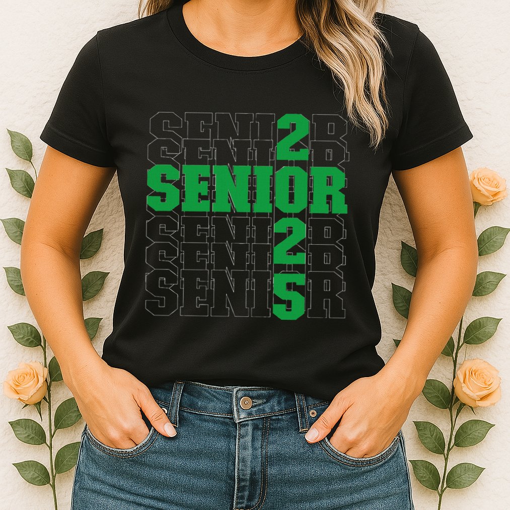 Back To School Officially A Senior Green Senior 2025 Womens T-Shirt