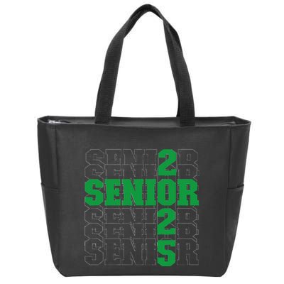 Back To School Officially A Senior Green Senior 2025 Zip Tote Bag