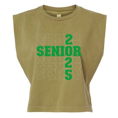 Back To School Officially A Senior Green Senior 2025 Garment-Dyed Women's Muscle Tee